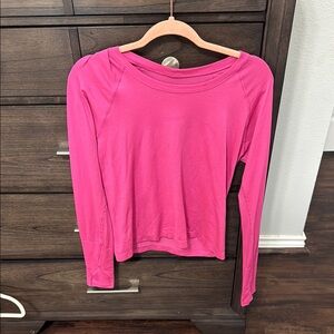 Lululemon Athletica Pink Fitted Long Sleeve Tee